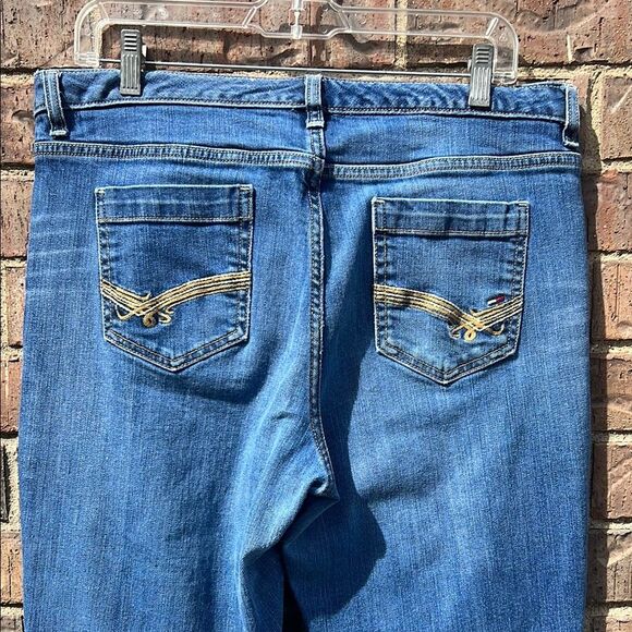 Tommy Hilfiger Women’s Flare Bootcut Vintage 2008 Blue Jeans 34 inch Y2K - Picture 7 of 16